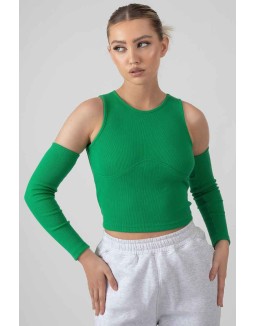 Arm Warmer Underbust Top Green