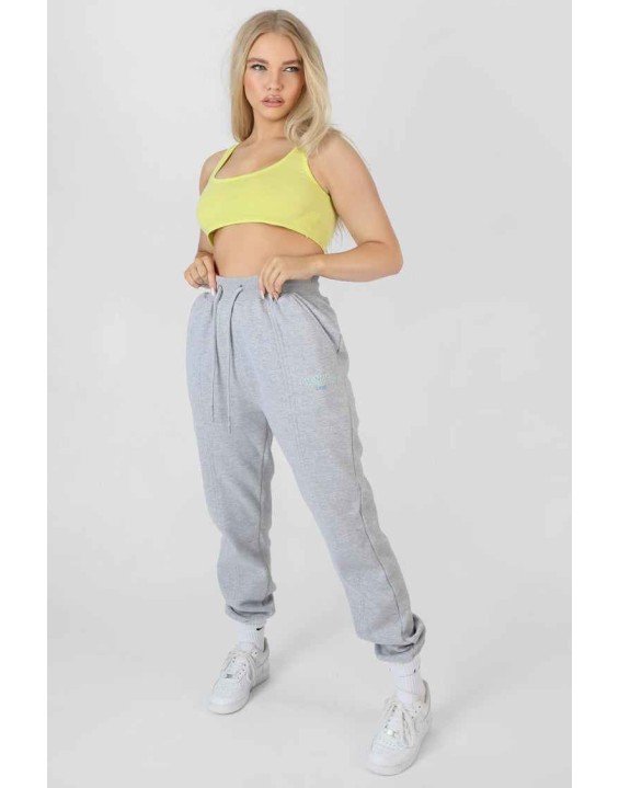 Raw Hem Scoop Neck Crop Top Lime