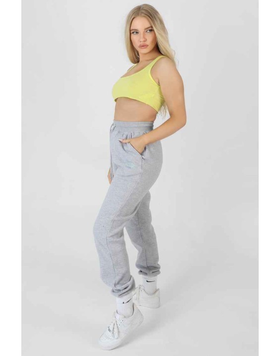 Raw Hem Scoop Neck Crop Top Lime