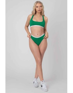 Kaiia Elastic Highwaisted Brief Green