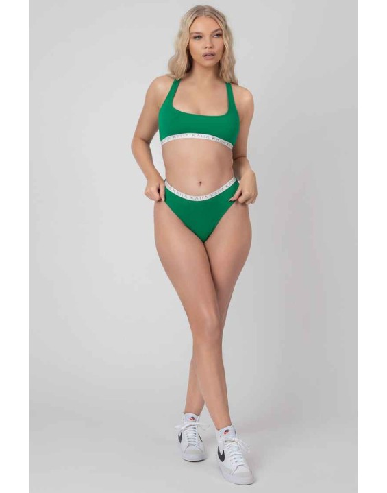Kaiia Elastic Highwaisted Brief Green