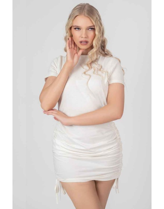 Bodycon Mini T Shirt Dress Ecru