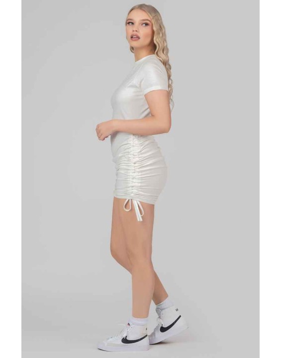 Bodycon Mini T Shirt Dress Ecru