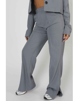 Seam Detail Relaxed Trouser Grey
