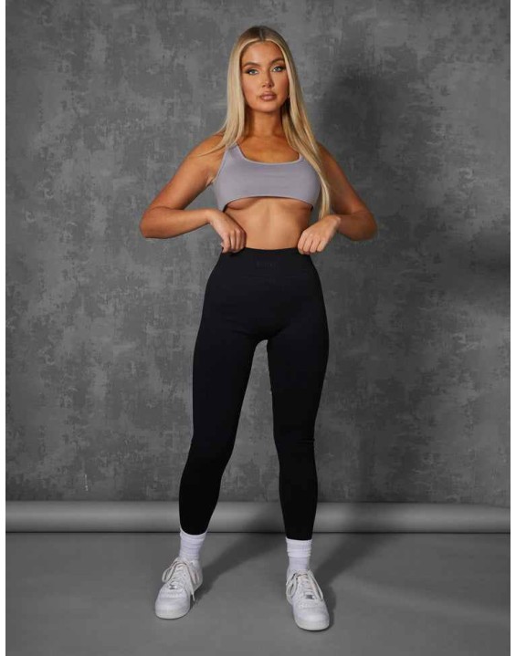 Raw Hem Scoop Neck Crop Top Grey