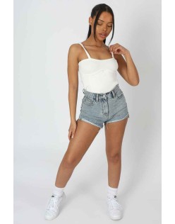 Strappy Corset Bodysuit Ecru