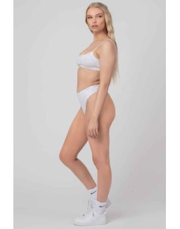 Kaiia Elastic Squareneck Bra Grey Marl