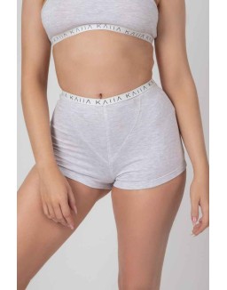 Kaiia Elastic Girl Boxer Grey Marl