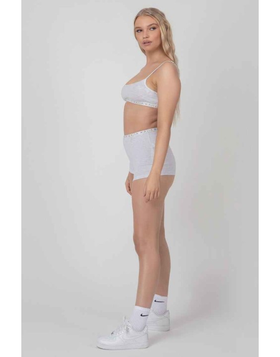 Kaiia Elastic Girl Boxer Grey Marl