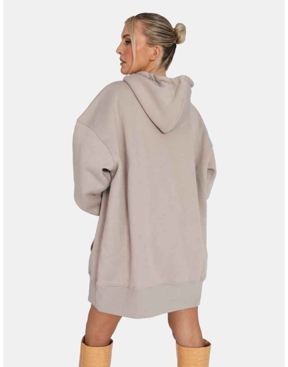 Oversized Sweat Hoodie Dress Ash