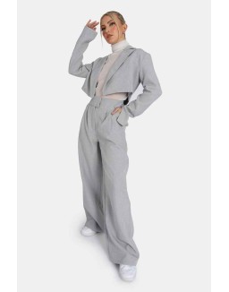 Tailored Wide Leg Trouser Grey