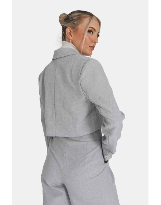 Tailored Wide Leg Trouser Grey