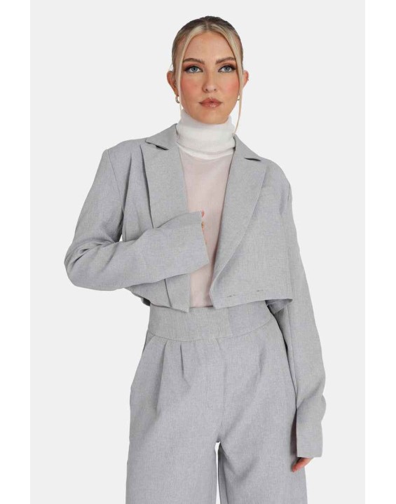 Tailored Wide Leg Trouser Grey