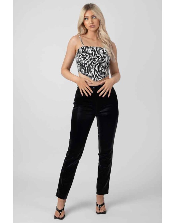 Zebra Print Handkerchief Top