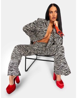 Oversized Relaxed Blazer Zebra