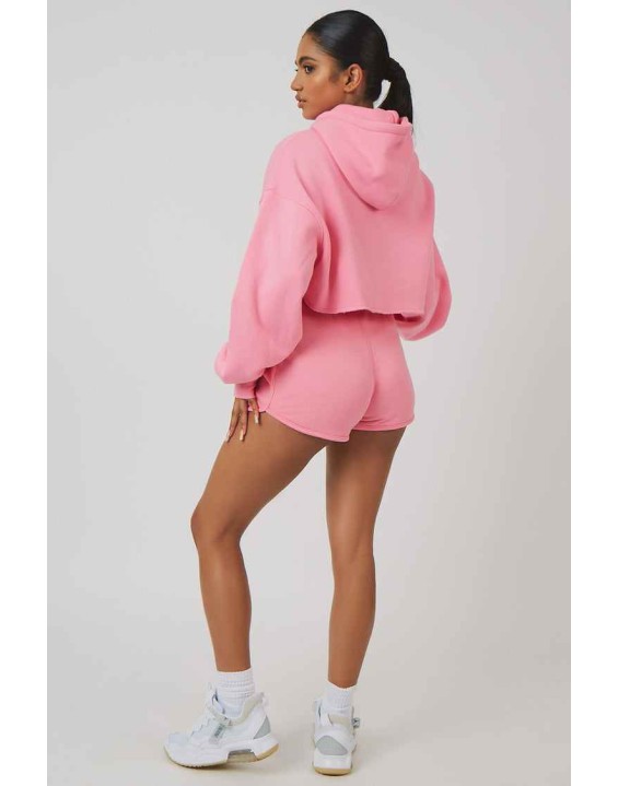 Oversized Super Cropped Hoody Pink