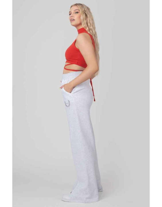 High Neck Strappy Waist Crop Top Red