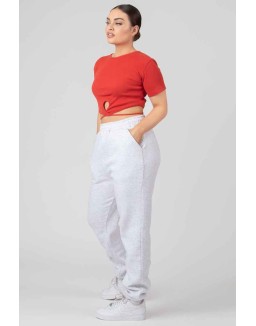 Keyhole Wrap Crop Top Red