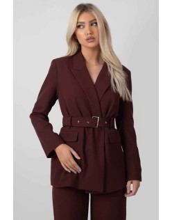 Belted Boxy Blazer Port