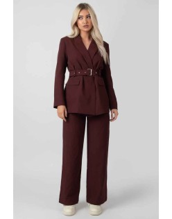 Belted Boxy Blazer Port