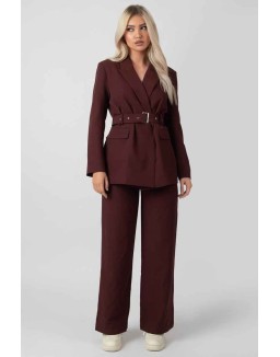 Belted Boxy Blazer Port