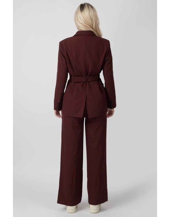 Belted Boxy Blazer Port