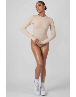 Long Sleeve Bodysuit Stone