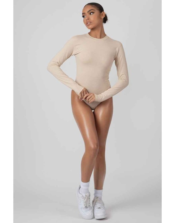 Long Sleeve Bodysuit Stone
