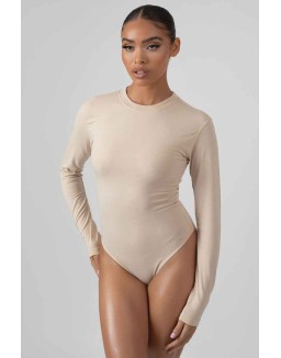 Long Sleeve Bodysuit Stone