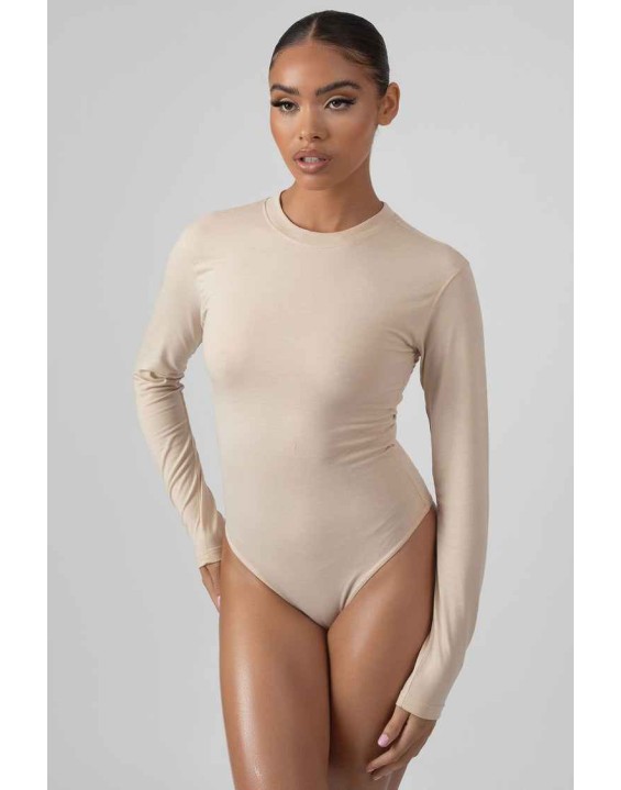 Long Sleeve Bodysuit Stone