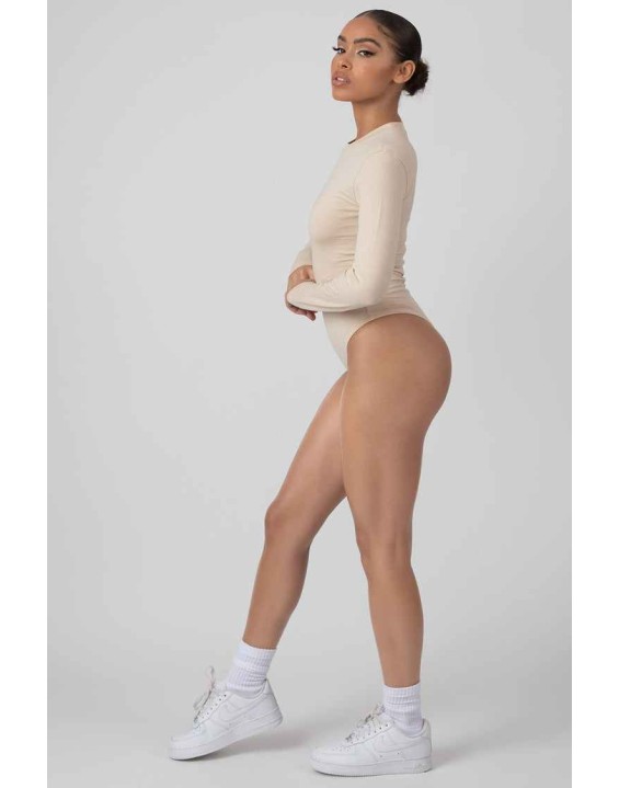 Long Sleeve Bodysuit Stone