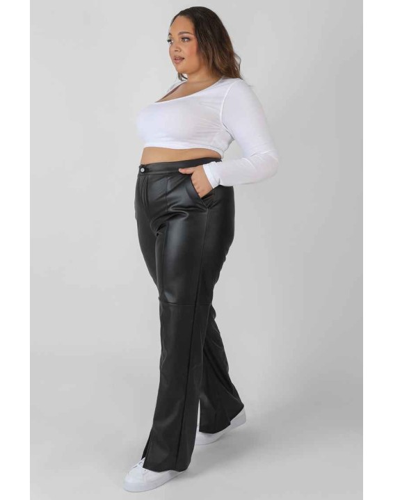 Curve Scoop Neck Long Sleeve Crop Top White