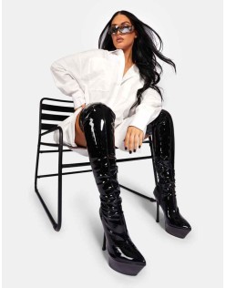 Oversized Poplin Shirt Dress White