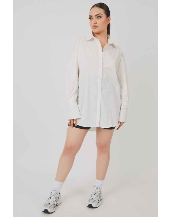 Oversized Poplin Shirt White