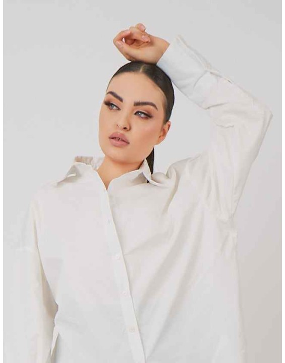 Oversized Poplin Shirt White