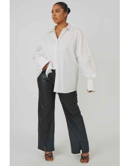 Curve Oversized Poplin Shirt White