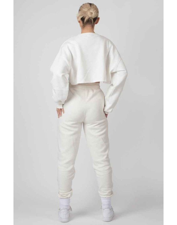 Oversized Extreme Cropped Sweat Ivory