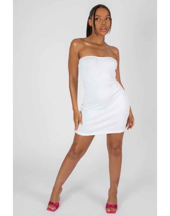 Bandeau Dress White