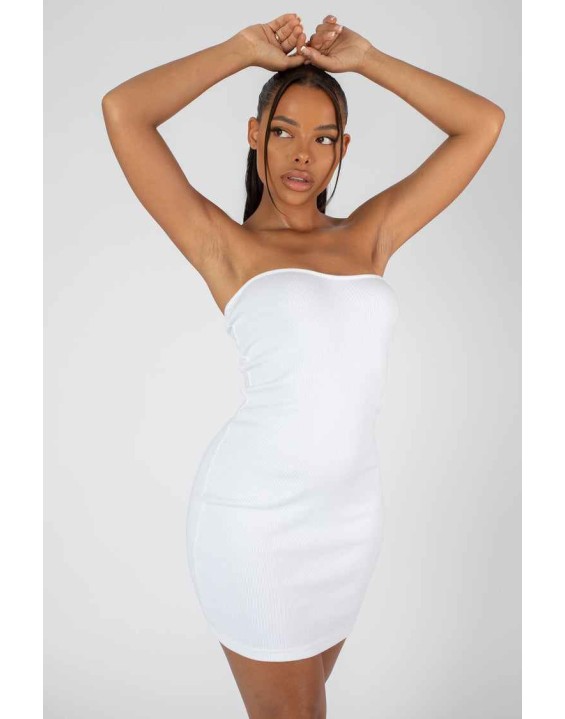 Bandeau Dress White