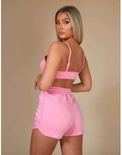 Triangle Ribbed Bralet Pink