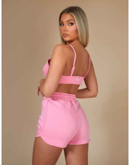 Triangle Ribbed Bralet Pink