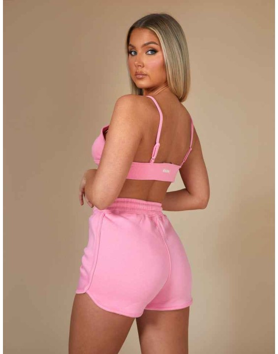 Triangle Ribbed Bralet Pink