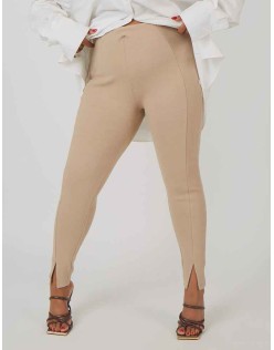 Curve Rib Mix Acid Wash Shaper Legging Nude