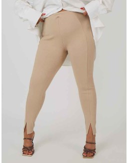 Curve Rib Mix Acid Wash Shaper Legging Nude