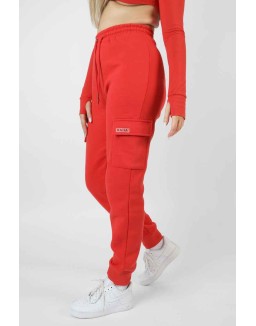 Cargo Joggers Red