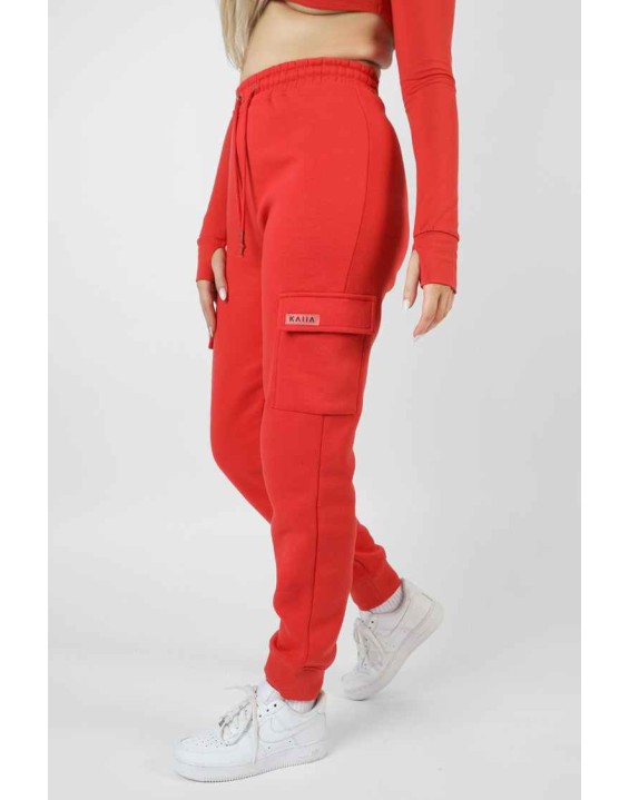 Cargo Joggers Red