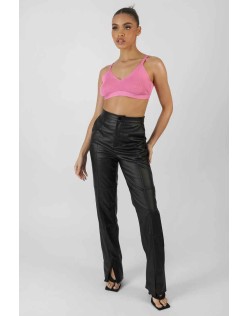 Triangle Knitted Bralet Pink