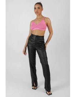 Triangle Knitted Bralet Pink