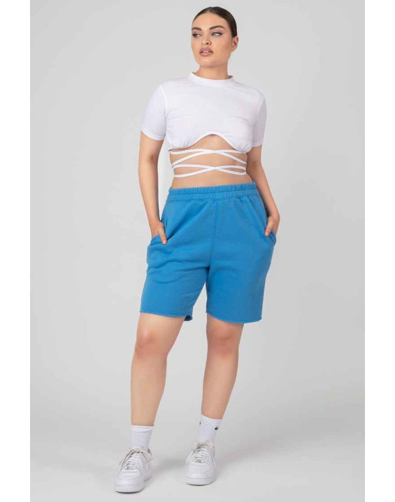 Underbust Detail Strappy Crop Top White