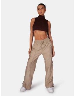 Tie Side Roll Neck Crop Top